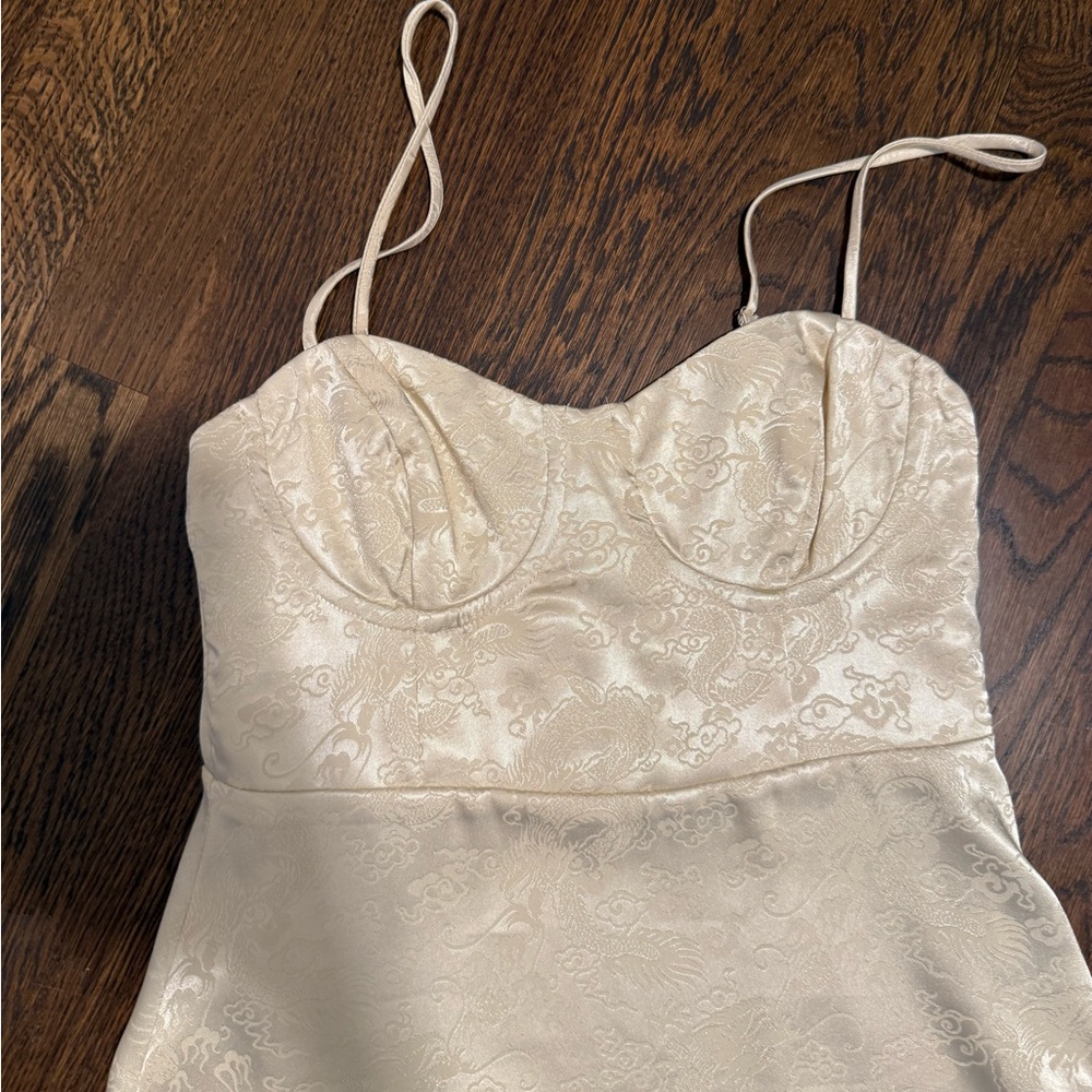 Princess Polly Cream Floral Slip Dress